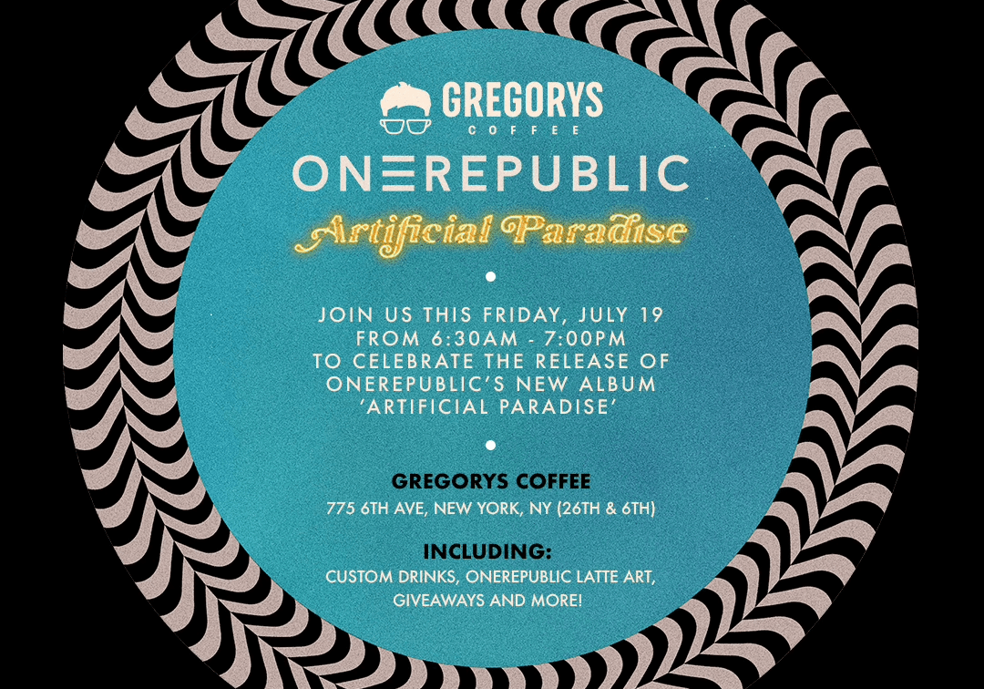 Exclusive OneRepublic Pop-Up Event at Gregorys Coffee! - Gregorys Coffee