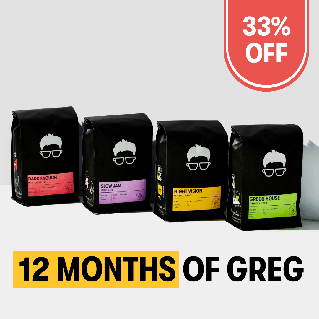 12 Month Coffee Subscription ($520 value) - Gregorys