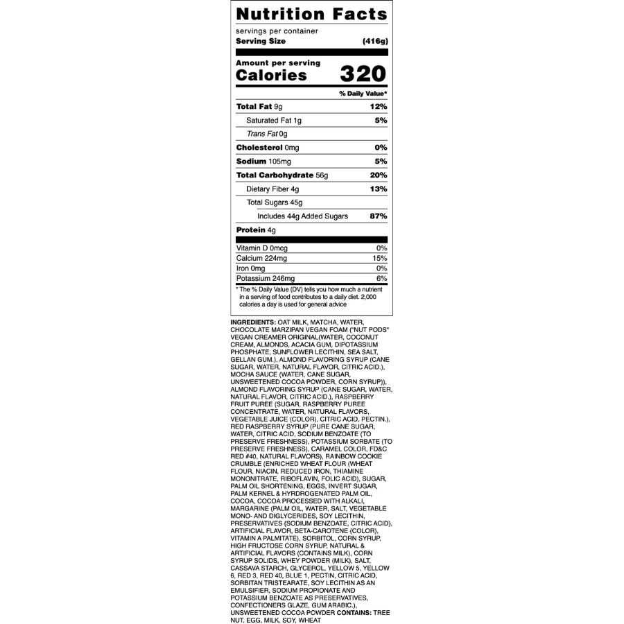 Rainbow Cookie Latte - Gregorys Coffee